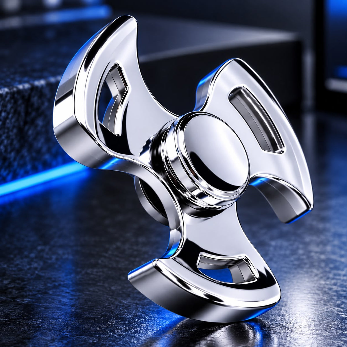 Chrome Blade – Chromowany Fidget Spinner Futurystyczny