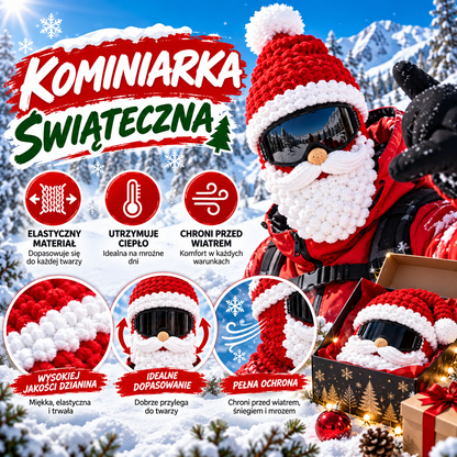 Świąteczna kominiarka dzianinowa 3D