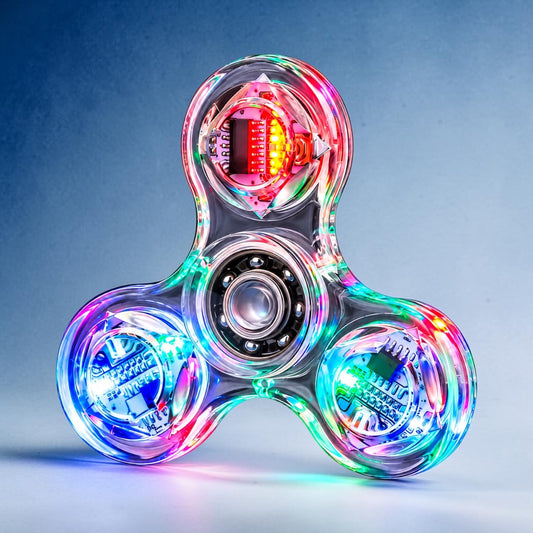 Fidget Spinner LED RGB – Świecący Spinner Antystresowy z Efektami Świetlnymi